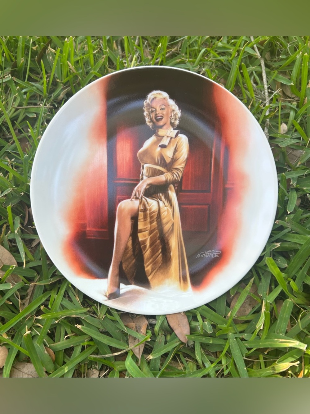 Marilyn Monroe “In Monkey Business” Collector Plate Gold-Tone
